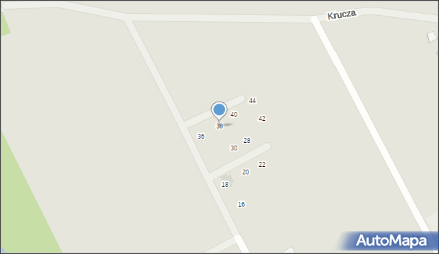 Pszczyna, Szaraków, 38, mapa Pszczyny