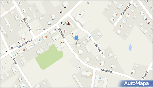 Puńsk, Szkolna, 5, mapa Puńsk