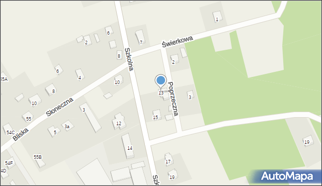 Pustelnik, Szkolna, 13, mapa Pustelnik