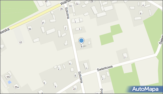 Pustelnik, Szkolna, 5, mapa Pustelnik