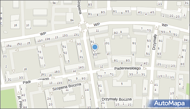 Pyskowice, Szopena, 6/3, mapa Pyskowice