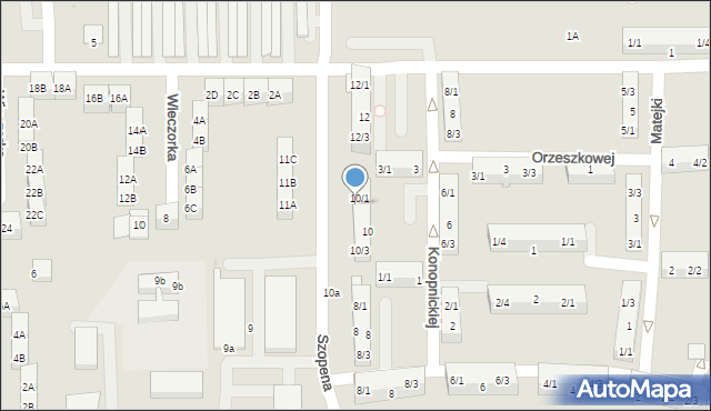 Pyskowice, Szopena Boczna, 10/3, mapa Pyskowice