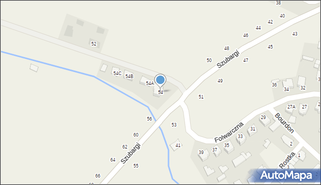 Pysznica, Szubargi Władysława, ks., 54, mapa Pysznica