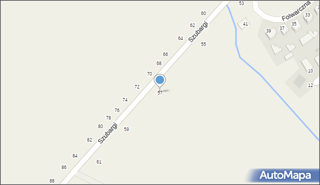 Pysznica, Szubargi Władysława, ks., 57, mapa Pysznica