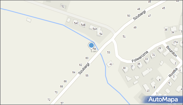 Pysznica, Szubargi Władysława, ks., 58, mapa Pysznica