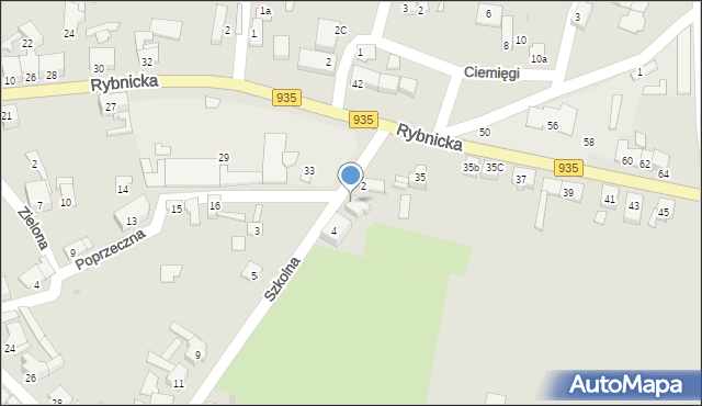 Racibórz, Szkolna, 2A, mapa Racibórz