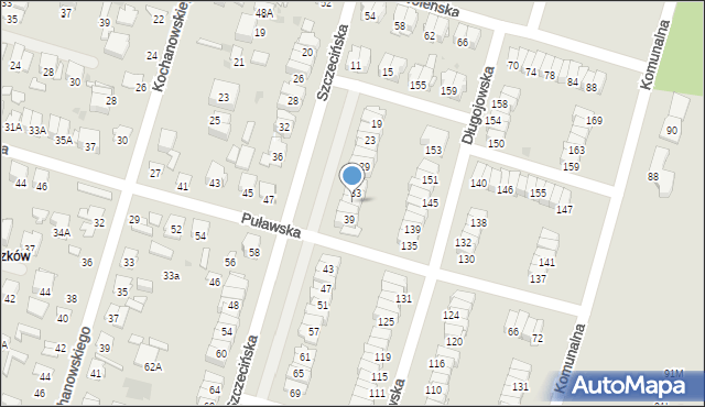 Radom, Szczecińska, 35, mapa Radomia