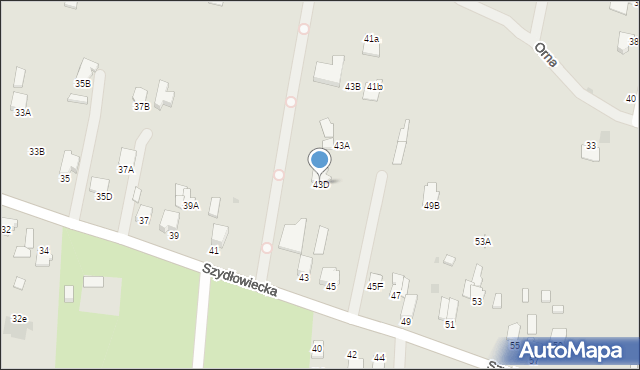 Radom, Szydłowiecka, 43D, mapa Radomia