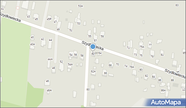 Radom, Szydłowiecka, 62, mapa Radomia