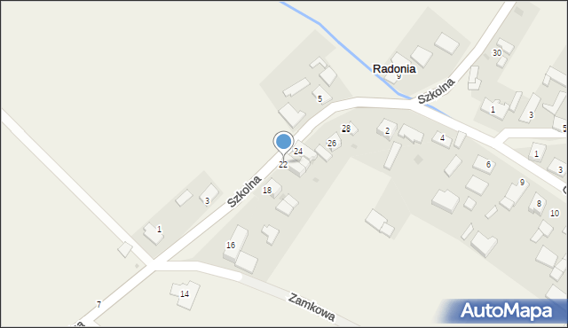 Radonia, Szkolna, 22, mapa Radonia