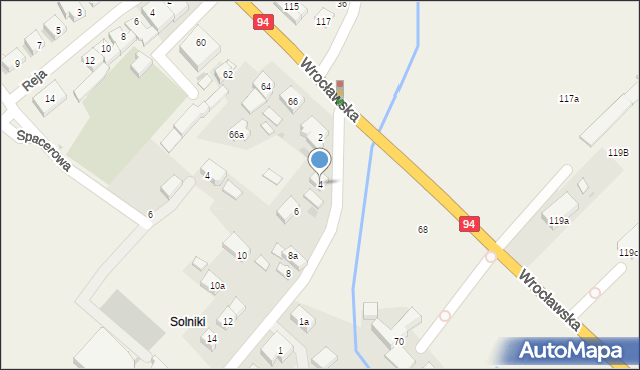 Radwanice, Szkolna, 4, mapa Radwanice