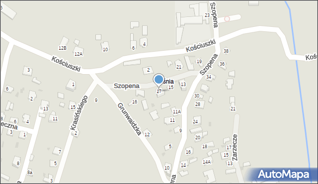 Radymno, Szopena Fryderyka, 17, mapa Radymno