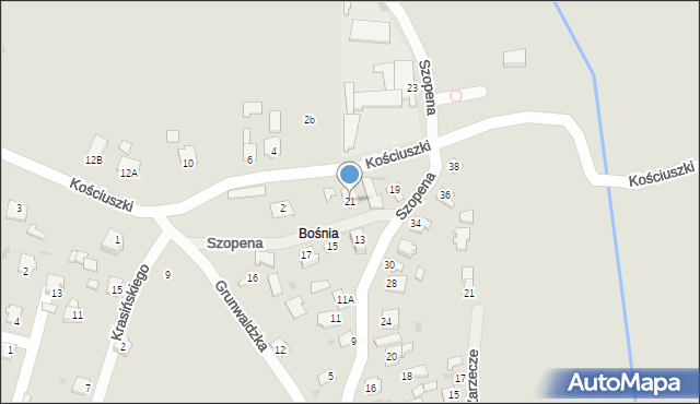 Radymno, Szopena Fryderyka, 21, mapa Radymno