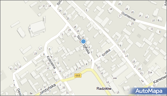 Radziłów, Szczuczyńska, 3, mapa Radziłów