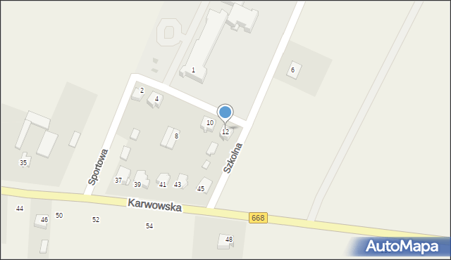 Radziłów, Szkolna, 12, mapa Radziłów