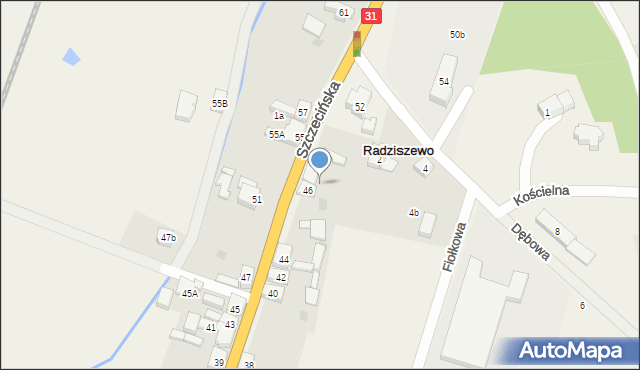 Radziszewo, Szczecińska, 48, mapa Radziszewo