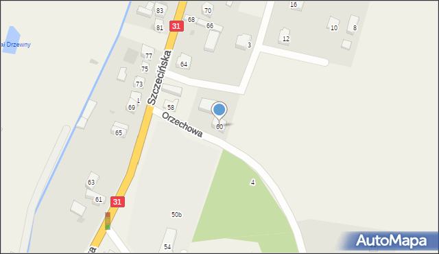 Radziszewo, Szczecińska, 60, mapa Radziszewo