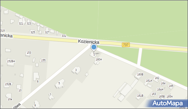 Rajec Poduchowny, Szczęśliwa, 1, mapa Rajec Poduchowny