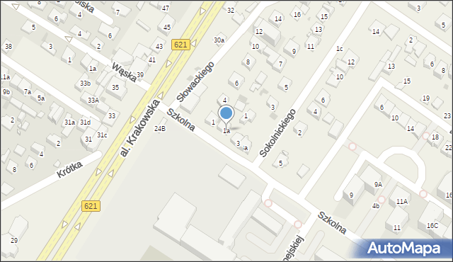 Raszyn, Szkolna, 1a, mapa Raszyn