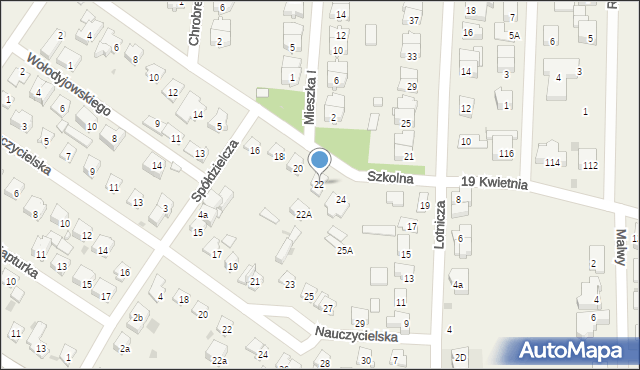 Raszyn, Szkolna, 22, mapa Raszyn