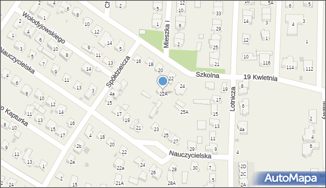 Raszyn, Szkolna, 22A, mapa Raszyn