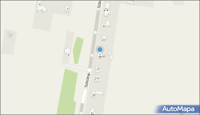 Rędziny, Szkolna, 25, mapa Rędziny