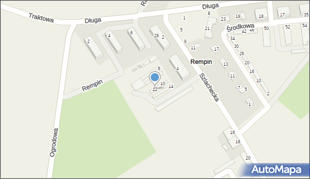 Rempin, Szlachecka, 12, mapa Rempin