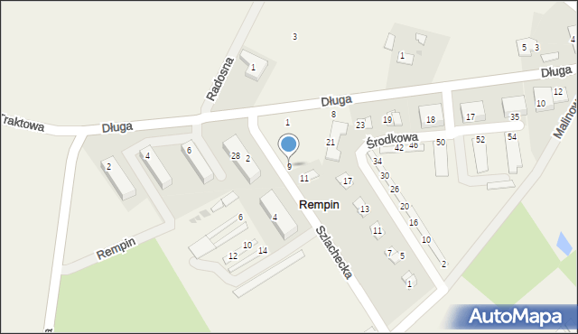 Rempin, Szlachecka, 9, mapa Rempin