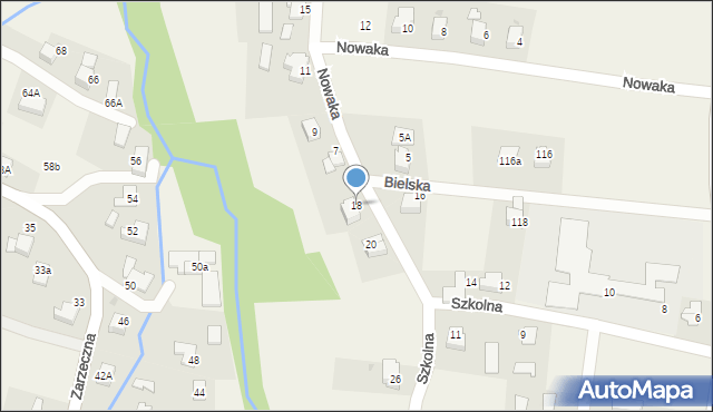 Roczyny, Szkolna, 18, mapa Roczyny