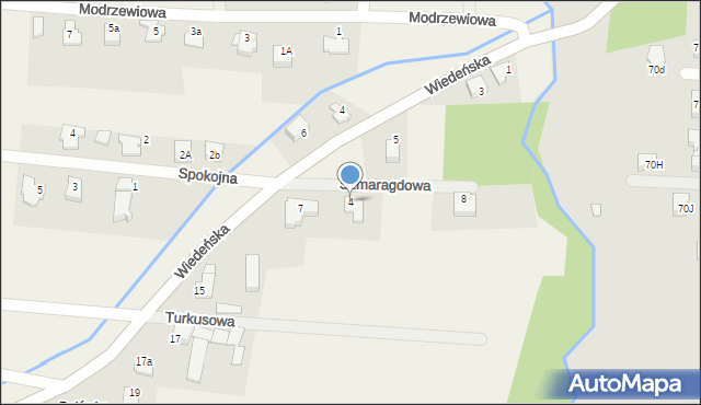 Roczyny, Szmaragdowa, 4, mapa Roczyny