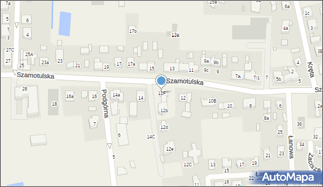 Rokietnica, Szamotulska, 12F, mapa Rokietnica