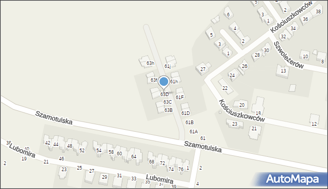 Rokietnica, Szamotulska, 63D, mapa Rokietnica