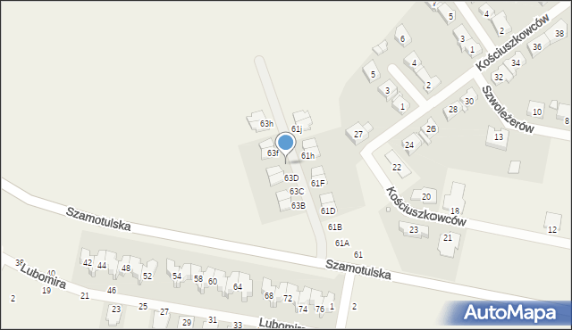 Rokietnica, Szamotulska, 63E, mapa Rokietnica