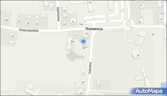 Rokietnica, Szkolna, 1a, mapa Rokietnica