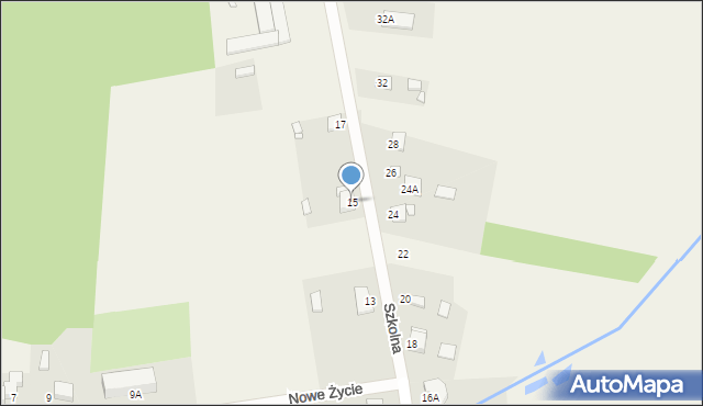 Rokitno Szlacheckie, Szkolna, 15, mapa Rokitno Szlacheckie