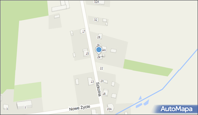 Rokitno Szlacheckie, Szkolna, 24, mapa Rokitno Szlacheckie