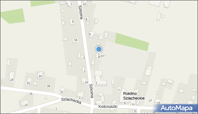 Rokitno Szlacheckie, Szkolna, 4, mapa Rokitno Szlacheckie