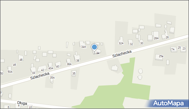 Rokitno Szlacheckie, Szlachecka, 36, mapa Rokitno Szlacheckie