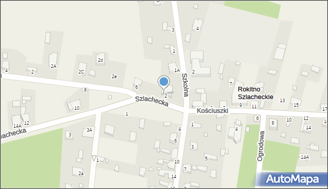 Rokitno Szlacheckie, Szlachecka, 4, mapa Rokitno Szlacheckie