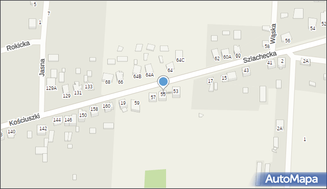 Rokitno Szlacheckie, Szlachecka, 55, mapa Rokitno Szlacheckie