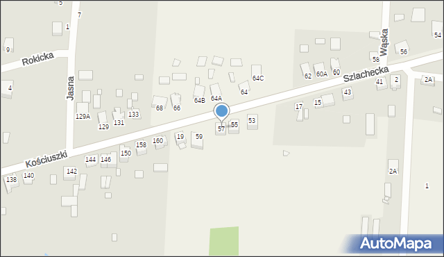 Rokitno Szlacheckie, Szlachecka, 57, mapa Rokitno Szlacheckie