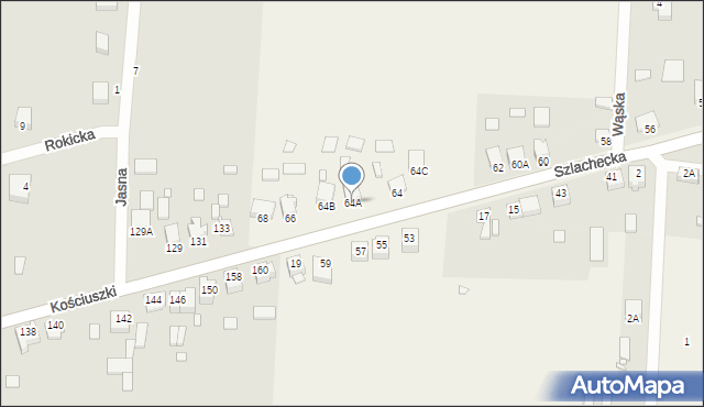 Rokitno Szlacheckie, Szlachecka, 64A, mapa Rokitno Szlacheckie