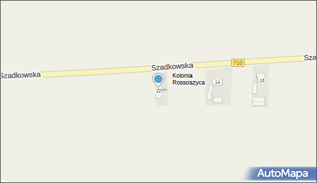 Rossoszyca, Szadkowska, 12, mapa Rossoszyca