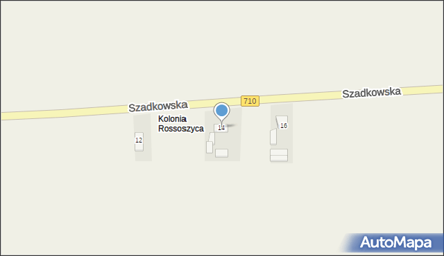 Rossoszyca, Szadkowska, 14, mapa Rossoszyca