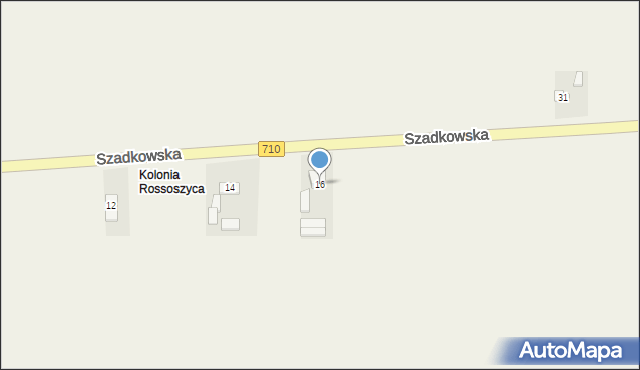 Rossoszyca, Szadkowska, 16, mapa Rossoszyca