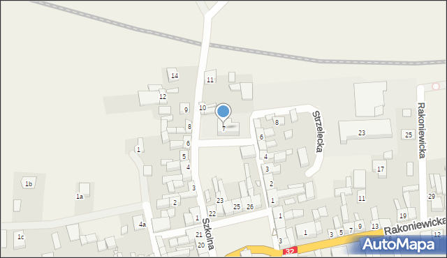 Rostarzewo, Szkolna, 7, mapa Rostarzewo