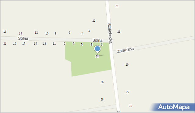 Różanka, Szlachecka, 24, mapa Różanka