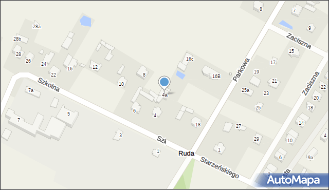 Ruda, Szkolna, 4a, mapa Ruda