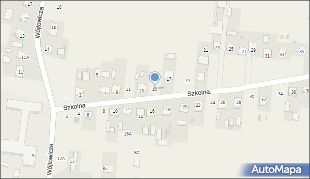 Ruda-Huta, Szkolna, 15, mapa Ruda-Huta