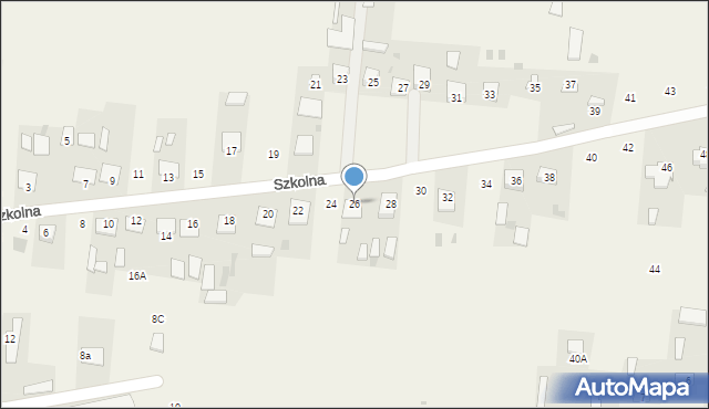 Ruda-Huta, Szkolna, 26, mapa Ruda-Huta